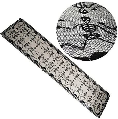 Ciieeo Halloween tischdecke Halloween Table Cloth Tischdecke für Esszimmer-Tische Halloween tischdeko Tischdecke für Picknick-Tische Halloween tischtuch Rechteck Tischläufer Tortenspitze