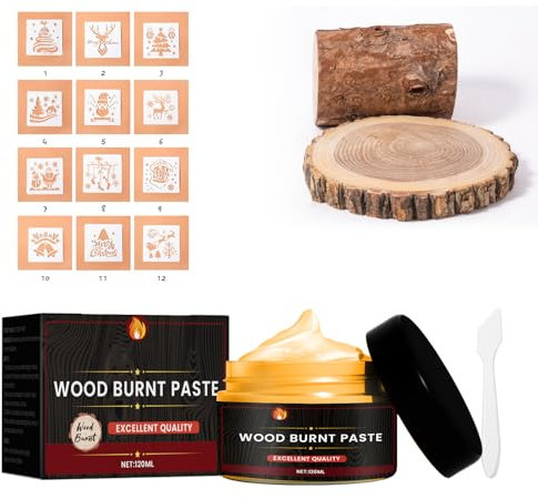 Kit De Gel Pour Brûlage Sur Bois, Pâte Pour Brûlage Sur Bois. Marqueurs De Brûlage Sur La Surface Du Bois Pour Le Bricolage, Le Dessin Et Le DIY. Personnalisez Votre Artisanat