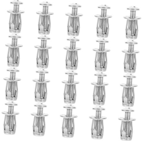 KITANDOVE 20pièces Métalliques à Expansion Pour Creux Et Écrous Acier Avec Vis Fixations Pour Applications Intérieures