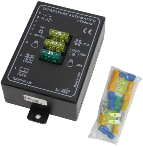 CBE CSB40-S Batterietrenngerät für 12V-Systeme - Effiziente Ladung und Sicherheit - Wohnmobil, Wohnwagen, Caravan, Van, Boot, uva