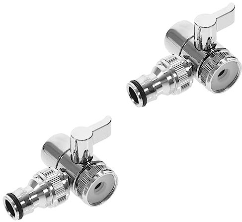 KITANDOVE 2pcs Versatile Faucet Adapter Diverter 1/2 Inch Interface Easy Sink Dishwasher and Washing Machine