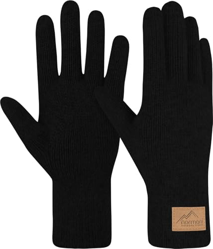 normani Damen Merino Strickhandschuhe Wollhandschuhe Winterhandschuhe aus 100% Merinowolle - Thermohandschuhe aus Wolle