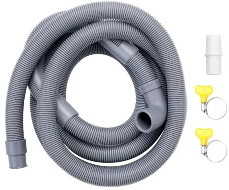 Ehvsgdj Waschmaschinenschlauch, Ablaufschlauch for Waschmaschine, 2,5 m Abwasserschlauch-Verlängerung, Abflussrohr, Wasserrohrverschraubungen for Geschirrspüler und Trockner