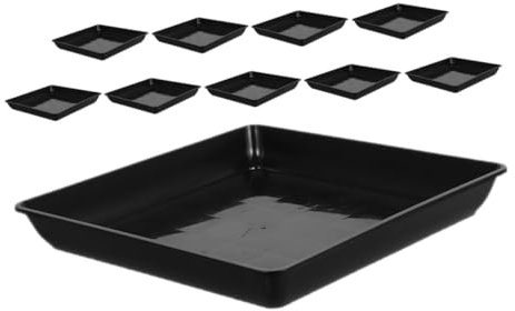 UPKOCH 10pièces Lot de Plateaux De Jardinière Plastique pour Plantes Intérieur Et Extérieur Bacs Égouttage pour Rebord De Fenêtre Et Jardin
