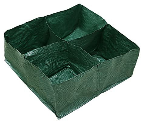 Fioriera da giardino rialzata con 4 griglie divise quadrate, vaso per piantare carote, cipolle, fiori, verdure