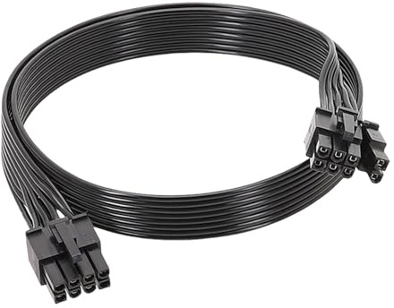 Cable de alimentación PCIE GPU de 8 pines a 6+2 pines de 100 cm para fuentes de alimentación con cable de cobre estañado para tarjeta gráfica