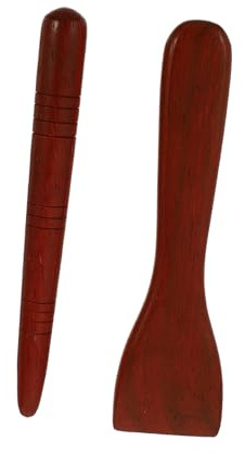 Yardenfun Raschietto per Massaggio Viso e Tavola per Massaggio Punti di Agopuntura, Set 2 Pezzi in Legno Resistente Bordi Lisci, Strumento Ausiliario Ergonomico per Massaggi Facciali