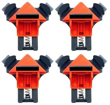 Zpengtai Sargento Escuadra 4 Clips de fijación for Muebles, Abrazadera de Esquina de 90 Grados for carpintería, Abrazadera de Esquina for Marcos de Fotos, Herramientas manuales Recto