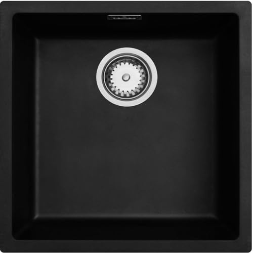 Luquicina LD44BL Fregadero Negro 1 Seno Cuadrado sin Escurridor Composite BIO