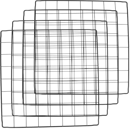DECHOUS 4pcs Black Iron Pet Fence Sheets for DIY Dog Playpen and Chicken Wire Fencing, Detachable Multifunctional Pet Cage Panels for Garden and Poultry Protection