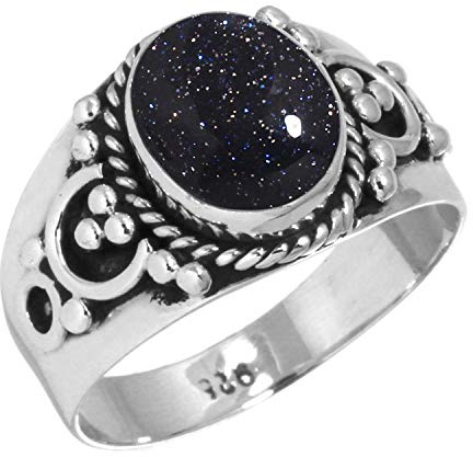 Jeweloporium Natürlicher Edelsteinring für Frauen, Perle, Karneol, Amethyst, Bernstein, oval, Boho, echtes 925er Sterlingsilber, handgefertigter Schmuck