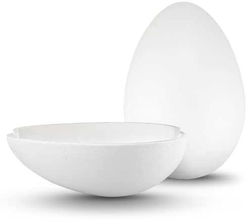 Netuno 1 Uovo polistirolo 20 cm Uovo Bianco in polistirolo Grande da Decorare colorare Decorazioni pasquali Fai da Te Paillettes decoupage Uova polistirolo Grandi addobbi pasquali