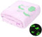 Winthome Couverture Polaire, Glow in The Dark Blanket Couverture en Flanelle du Lit avec Étoiles Lune Cadeau d'anniversaire de Noël pour Enfants (Rose, 130x170cm)
