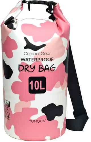 YUMQUA wasserdichte Tasche Dry Bag Wasserfeste Packsack für Wassersport | 5L/10L/20L/30L/40L Roll Top Drybag, Wasserdichte Beutel, für Kajak Boot Angeln Rafting Camping Snowboarden Schwimmen