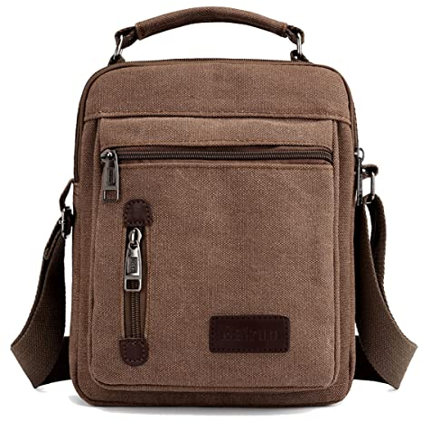 Herren Umhängetasche Canvas Messenger Bags Reise Umhängetasche Große Kapazität Casual Handtasche mit mehreren Taschen für die Arbeit Einkaufen Wandern Täglicher Gebrauch