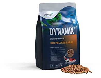 OASE Dynamix Koi Pellet large 8 L, comida para peces, comida para peces de estanque en forma de pellets de 7- 8 mm, para todos los koi a partir de 20 cm de longitud corporal