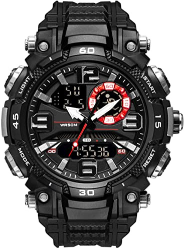 Militär Uhr Herren Digitale Armbanduhr 50M Wasserdicht Sportlich Digitaluhr Outdoor Herrenuhr mit Stoppuhr Wecker Datum Licht Military Watch Digital Sportuhr für Männer