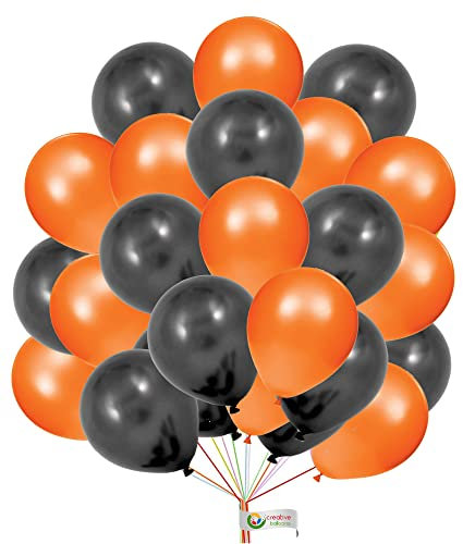 25,4 cm Luftballons 2 Farbkombinationen Schwarz Orange Luftballons Halloween Dekoration Party Luftballons Set für Geburtstag Hochzeit Dekor Ballon 30 Stück