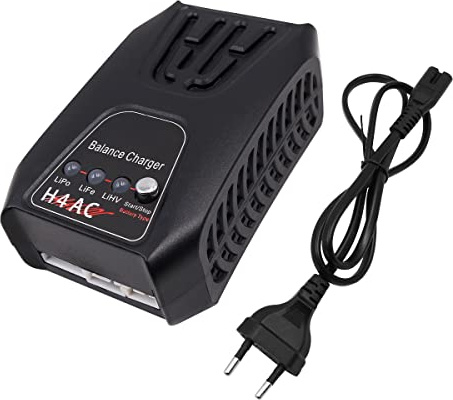 VOANZO RC Lipo Akku Ladegerät Schnellladegerät 7.4/11.1/14.8V 0.5-2A Einstellbares Balance Ladegerät Kompatibel mit 2-4S Lipo Akku für 1/10 RC Car Drone RC Crawler Quadcopter