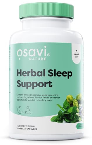 Osavi Herbal Sleep Support – 120 Vegan Capsules | Melatonin Free | Passion Flower, Lemon Balm & Hops for Relaxation & Healthy Sleep | Supports Calmness, Reduces Anxiety & Sleep Disorders | Clean Label