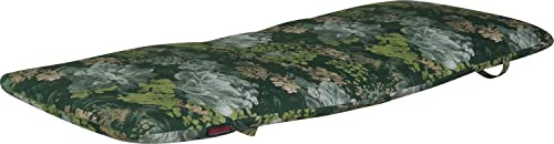 ANGERER Bankauflage grün geblümt, 120 cm | Bankkissen, Auflage für Gartenmöbel, mit Haltebändern, dicke Füllung aus Schaumstoff mit Vliesummantelung, Made in Germany