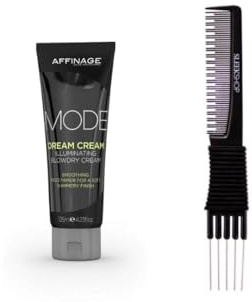 yper Asp Mode Dream Cream Illuminating Blow-Dry Cream (4.23 oz) with Teasing Comb Pack 1, Black