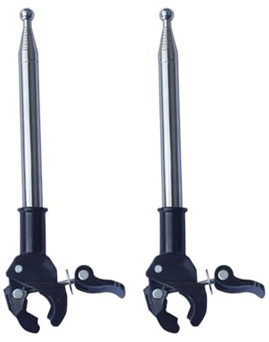 Bastone telescopico per bandiera da 1,9 m, in acciaio inox, supporto per asta portabandiera, accessorio portatile per bicicletta, moto, auto