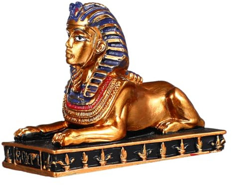 Alipis Ägyptische Sphinx Statue Aus Harz Tischdekoration Schreibtischdekor Retro Mystische Büro Wohndekoration