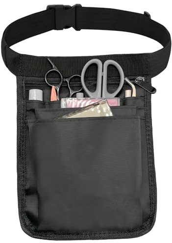 Sac banane pour infirmière, sac de serveur avec ceinture, sac banane pour femme, avec plusieurs compartiments, organisateur de soins infirmiers pour femmes et hommes, sac banane avec ceinture réglable