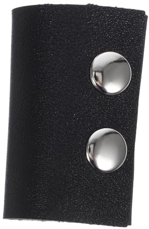 MOTHNUR Ledernes Haargummi Mit Metall-drückknopf Pu-leder Ponytail Holder Für Mädchen Und Frauen Sanfte Haarschonung Einfaches Design Vielseitiger Haarhalter Für Schule Party Büro