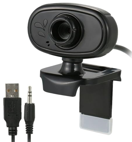 Cámara de la computadora | Cámara Web con micrófono, Full HD 480P - Cámara Web de computadora con Clip USB HD para computadora portátil, Conferencia, videollamadas, transmisión, Plug and Play