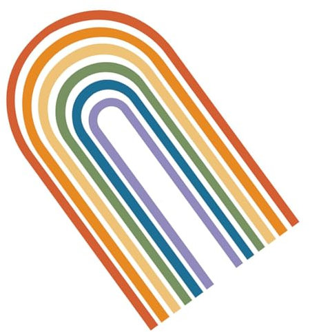 Housoutil 1 Blatt Regenbogen-wandtattoo Regenbogen-aufkleber Bogen Wandtattoo Gold Wandbogen Aufkleber -wandaufkleber Wandtattoo Bogen Abziehen Und Aufkleben Pvc