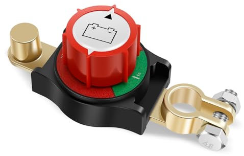 Batterie Trennschalter 12V-48V Batterieschalter Auto Wasserdichter Battery Isolator Switch 275A Battery Main Switch für Motorrad LKW KFZ Boot Jacht Wohnwagen Bus Marine