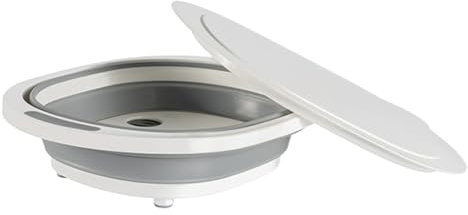 Planche à découper pliable | Planche à découper pour légumes | avec couvercle panier lavage et drainage des légumes pour cuisine extérieure voyage long restaurant barbecue préparation fruits et riz