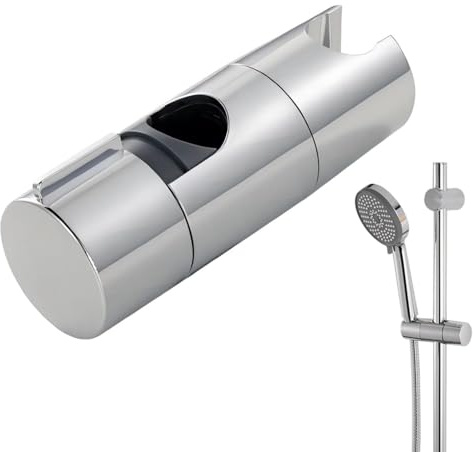 ZHAOYCSH Support de Douche Universel Sans Perçage pour Barre Coulissante 18-25 mm - Support Réglable et Rotatif pour Pommeau de Douche et Douchette - Installation Facile et Robuste