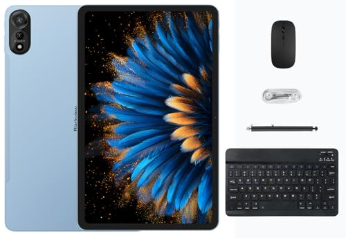 Blackview MEGA 2 | 12″ 2K+ Display | 24GB RAM + 256GB (2TB) | Eisblau | 9000 mAh | 16MP + 8MP | Dual SIM | GPS | Wi-Fi & LTE | 2 Jahre Garantie | Inklusive BT-Tastatur & Drahtlose Maus