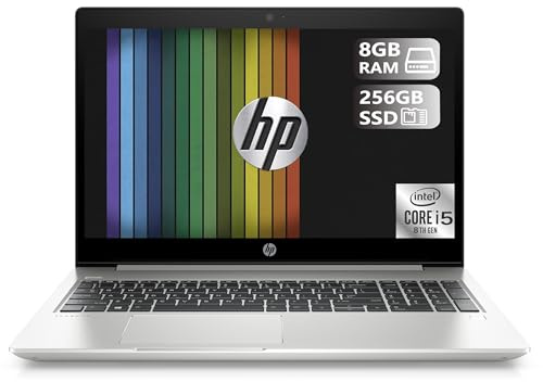 HP ProBook 450 G6 Ordinateur Portable Professionnel, 15,6 Pouces (1366x768), Intel Core i5-8265U, 8 Go de RAM, SSD de 256 Go, Clavier Japonais QWERTY, Windows 11 Pro (reconditionné)