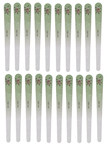 HPZIHUIT 20 pièces lime à ongles lavable réutilisable Double face grain 120/150 outil de manucure vert