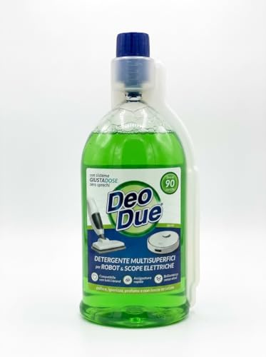 Detergente Multisuperfici Liquido Verde, 900ml, fino a 90 Ricariche, Compatibile con Robot Lavapavimenti e Scope Elettriche (x1 Confezione)