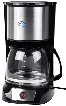 Elta Kaffeemaschine Edelstahl KME-1000.2 (1,5L, 800 Watt, permanenter Kaffeefilter, schwarz)