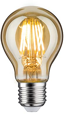 Paulmann 28522 LED Lampe Vintage AGL 6W Retro Leuchtmittel Allgebrauchslampe dimmbar Glühfaden E27 Filament Gold 1700K Goldlicht 500 Lumen