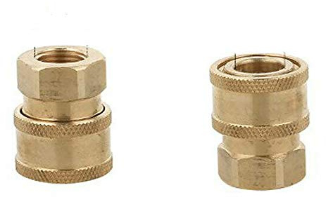 Pressure Washer Adapter 2PCS 1/4 Pressure Washer Coupling Adapter Quick Release Garden Hose Car Spray Gun Connector (9#)