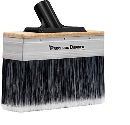 Precision Defined Pennello per macchie da tavola, grande pennello per calcare da 17,8 cm, applicatore per vernice, legno e recinzione con asta di prolunga filettata, strumenti per colorare