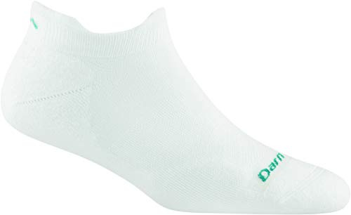 Darn Tough Vermont Women's Run No Show Tab Ultra-Lightweight Running Sock (Style 1047) - White, Medium