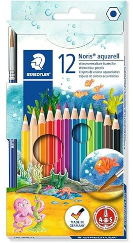 STAEDTLER Noris Aquarell Aquarellstifte, mehrfarbig, 12 Stück