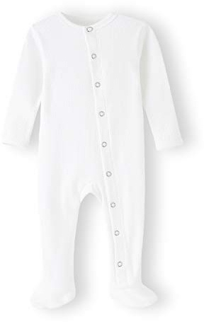BINIDUCKLING Druckknopf Schlafanzug Mit Fuß, Fäustlings Bündchen - Langarm Strampler Pyjamas für Jungen Mädchen 0-12 Monate, 2er Pack/1er Pack, Baumwolle