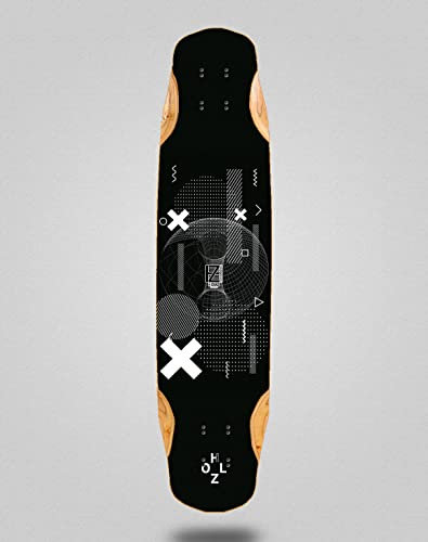 Holz Skateboard Sakari Longboard Deck Mix Bambus, 38 x 8,45 Schichten, Schwarz
