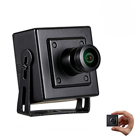REVODATA Mini telecamera IP POE da 5 MP, obiettivo fisheye da 1,44 mm (FOV 180 °), Ultra HD, telecamera di sorveglianza H.265 piccola, rilevamento del movimento, app per PC/telefono (I706-4-P)