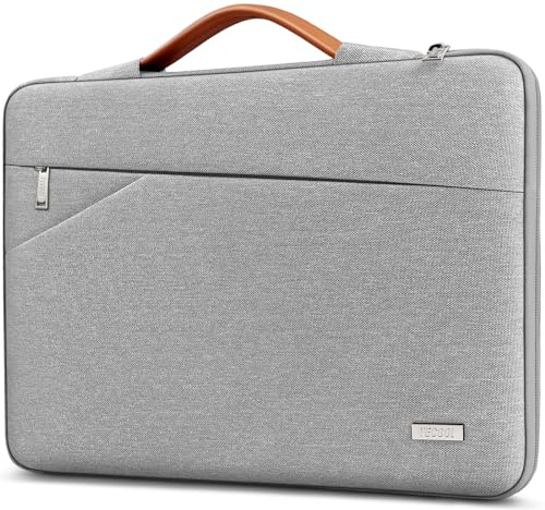 TECOOL 16 Zoll Laptoptasche, Laptop Tasche Hülle Tragetasche mit Griff | Wasserdicht Stoßfestes Schutzhülle für MacBook Pro 16 M1-M5(2026-2019), 16 Zoll ASUS Lenovo Dell HP Notebook, Grau