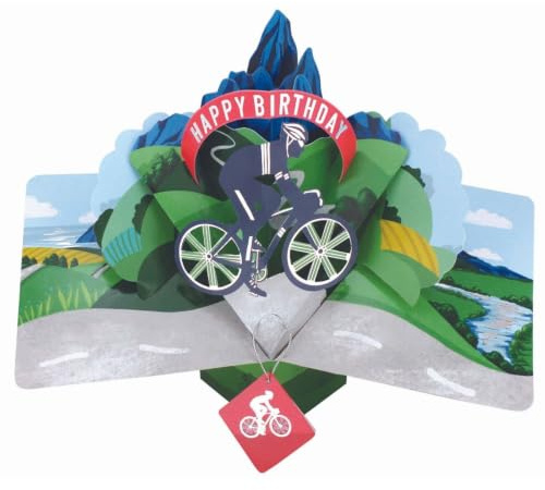 Pop-Up-Grußkarte mit Fahrrad, 3D-Pop-Up-Karte, Motiv: Radfahrer, POP227
